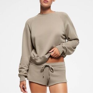 SKIMS
Taupe Terry Classic Crewneck Sweatshirt Size 4XL